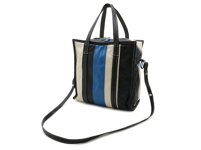 Borsa Tote Bazaar Shopper di Balenciaga Marrone Bianco Beige Arancione - vista 3