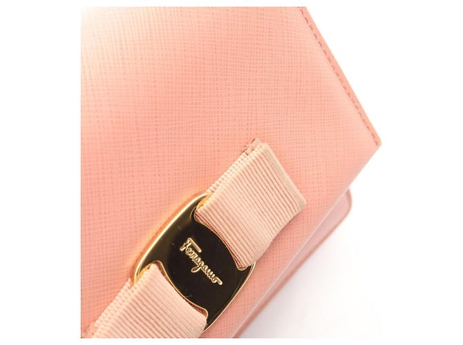 Borsa a Spalla Vara Ribbon Pochette di Salvatore Ferragamo Rosa - vista 9