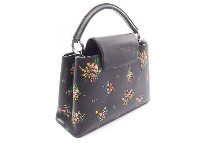 Borsa Louis Vuitton Capucines PM Blossom 2 in 1 Nero Multicolore - vista 2