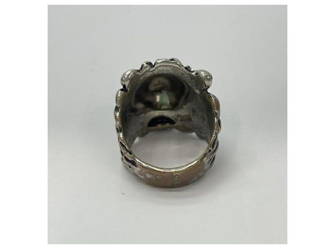 Anello in argento con testa di leone GUCCI - vista 2