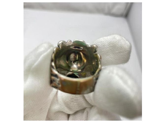 Anello in argento con testa di leone GUCCI - vista 4