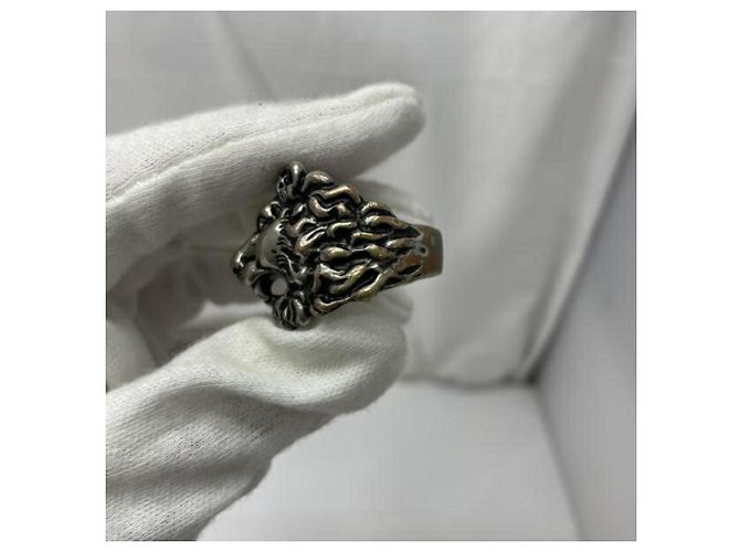 Anello in argento con testa di leone GUCCI - vista 5