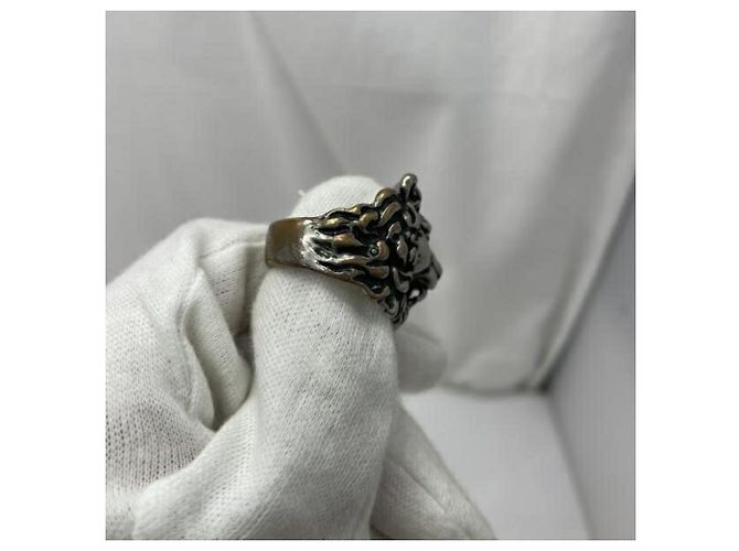 Anello in argento con testa di leone GUCCI - vista 6