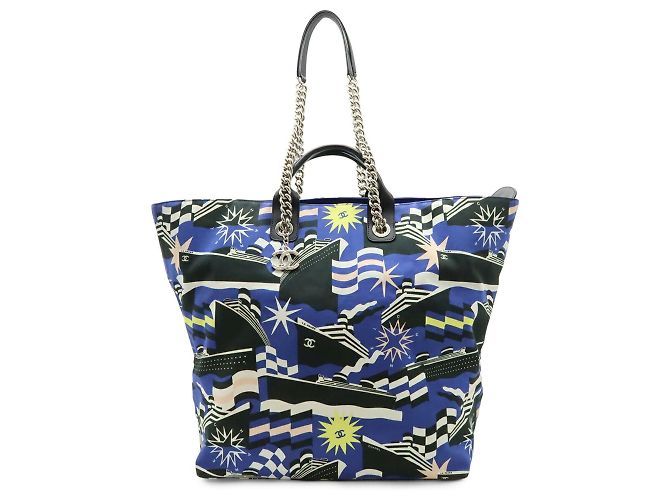 CHANEL Borsa Tote La Pausa Nero Blu Multicolore - vista 2