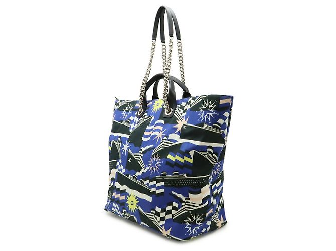 CHANEL Borsa Tote La Pausa Nero Blu Multicolore - vista 3