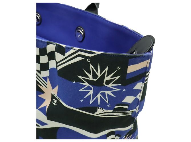 CHANEL Borsa Tote La Pausa Nero Blu Multicolore - vista 9