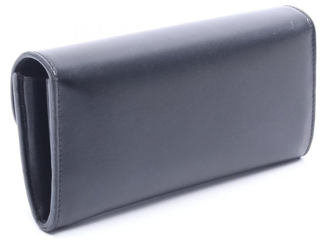 Céline Celine große Leder-Bi-Fold-Geldbörse Schwarz - Ansicht 2