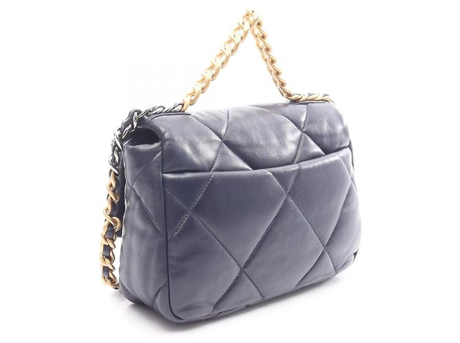 Borsa a Spalla Matelassé Chanel 19 Dixneuf Blu navy - vista 2