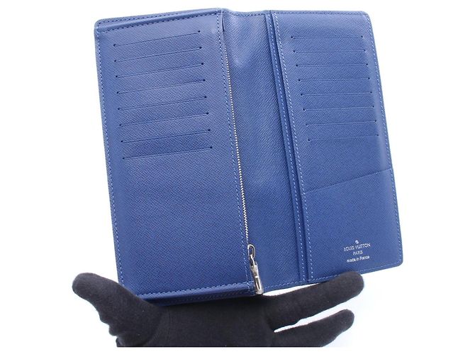 Portafoglio Longo Bi-fold Brazza di Louis Vuitton Blu - vista 3