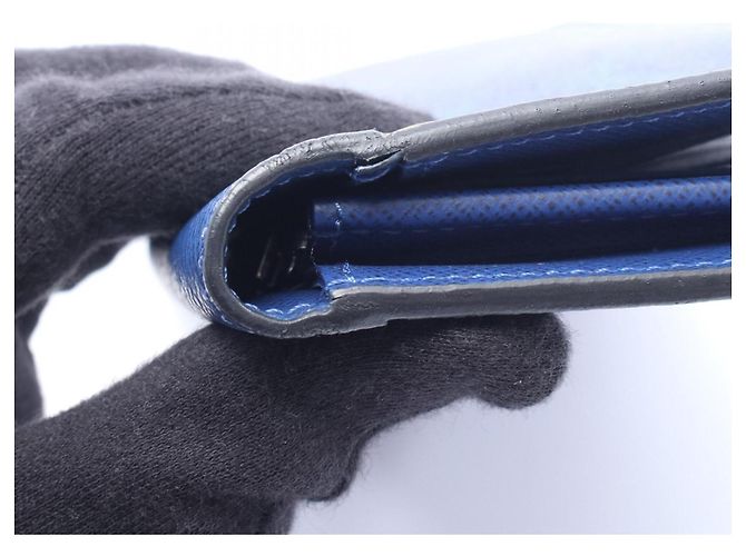 Portafoglio Longo Bi-fold Brazza di Louis Vuitton Blu - vista 7