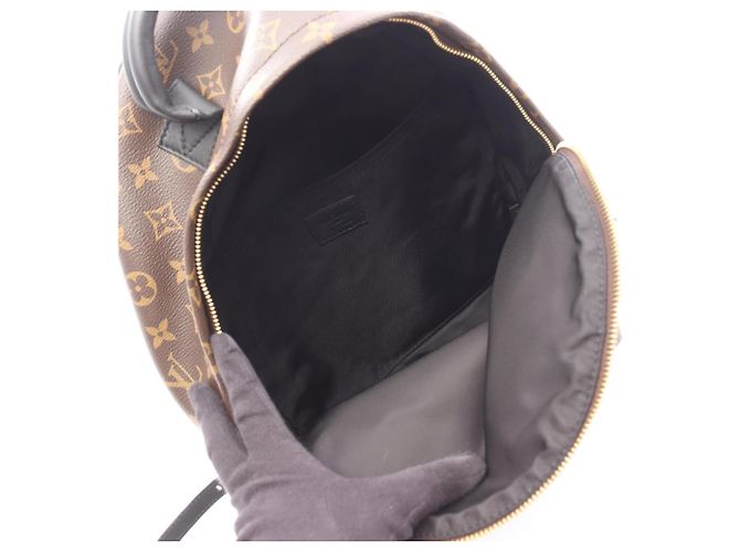 Zaino Palm Springs MM di Louis Vuitton Marrone Monogramma - vista 3