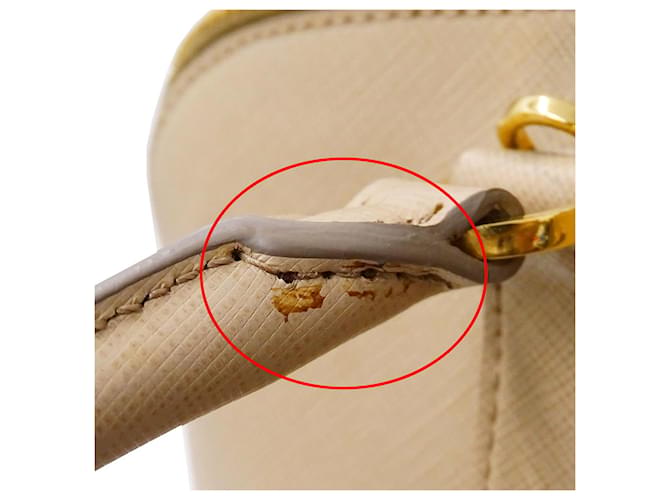 Borsa Saffiano beige Prada - vista 13