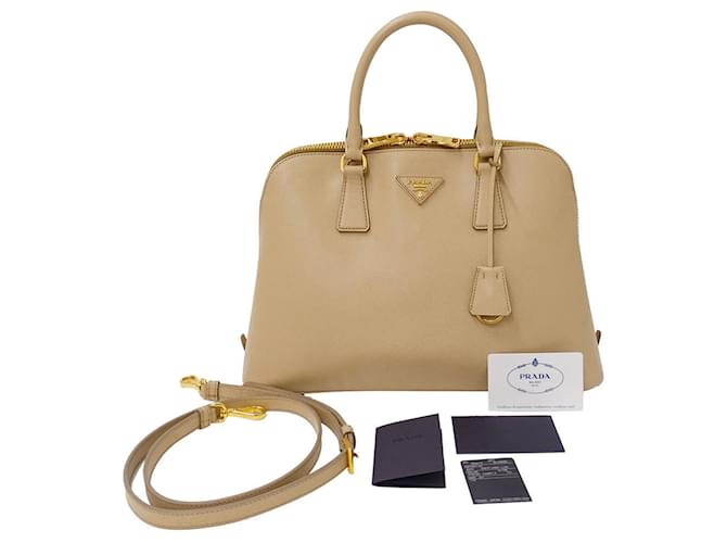 Borsa Saffiano beige Prada - vista 6
