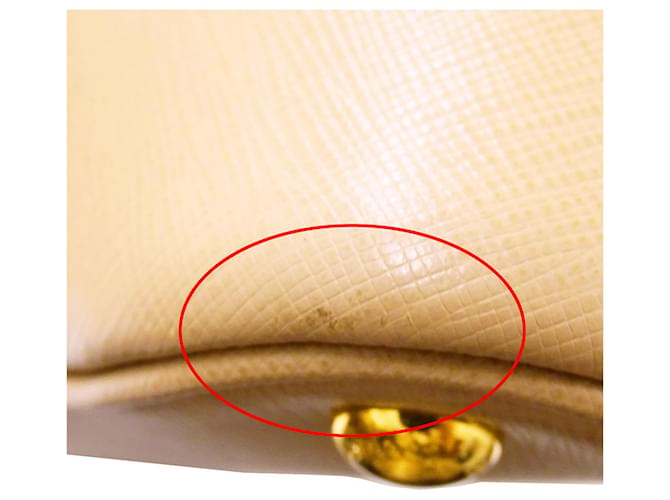 Borsa Saffiano beige Prada - vista 9