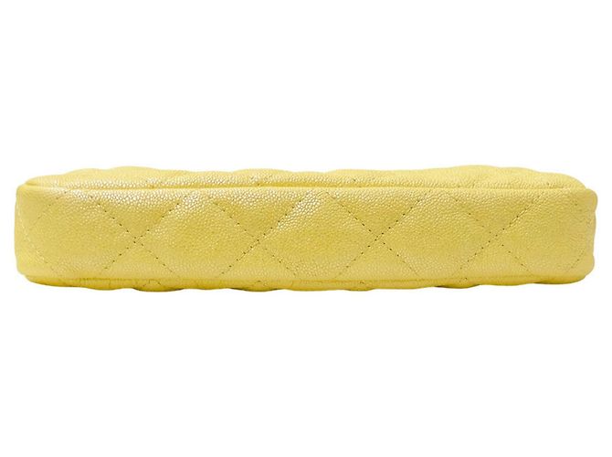 Portafoglio a spalla con catena gialla Chanel Giallo - vista 3