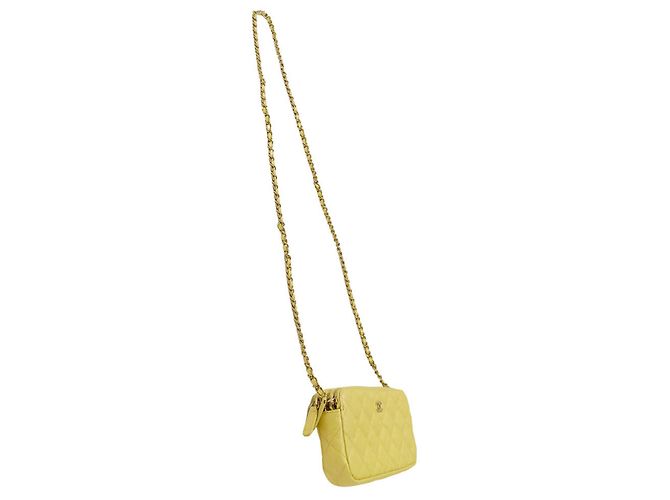 Portafoglio a spalla con catena gialla Chanel Giallo - vista 4