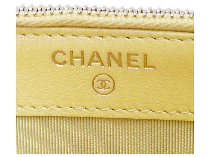 Portafoglio a spalla con catena gialla Chanel Giallo - vista 9