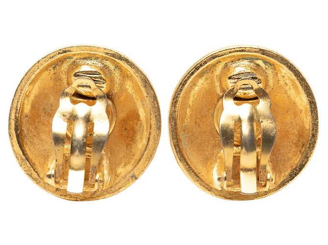 Chanel Coco Mark Clip Ohrringe Golden - Ansicht 2