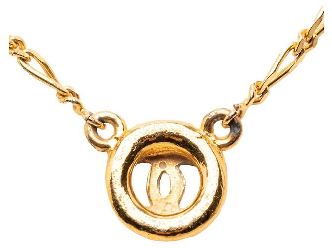 Timeless Collana Pendente Vintage in Oro Chanel Coco Mark D'oro - vista 2