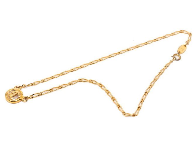 Timeless Collana Pendente Vintage in Oro Chanel Coco Mark D'oro - vista 3