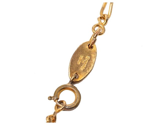 Timeless Collana Pendente Vintage in Oro Chanel Coco Mark D'oro - vista 4