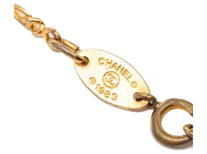 Timeless Collana Pendente Vintage in Oro Chanel Coco Mark D'oro - vista 5