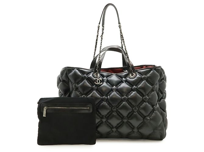 Chanel Bubble Stepp-Tote Bag groß Schwarz - Ansicht 2