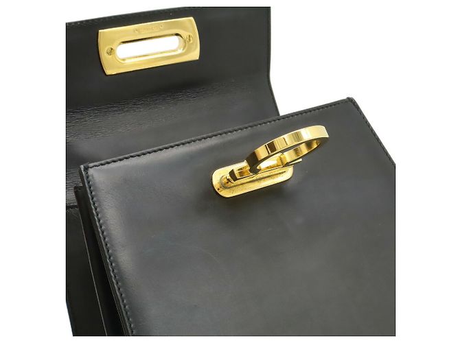 Borsa in pelle Gancini di Salvatore Ferragamo Nero - vista 6