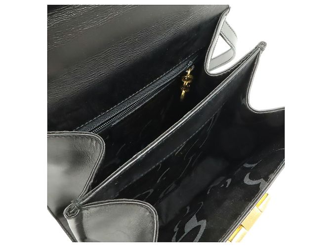 Borsa in pelle Gancini di Salvatore Ferragamo Nero - vista 7