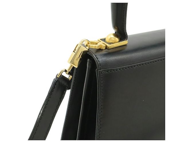 Borsa in pelle Gancini di Salvatore Ferragamo Nero - vista 9