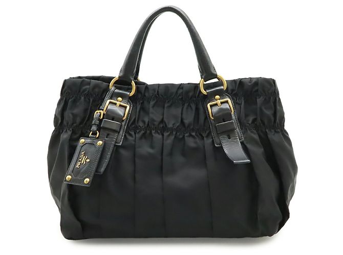 Geraffte Tote-Tasche von Prada Schwarz - Ansicht 2