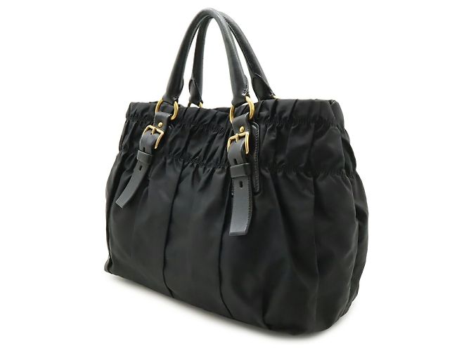 Geraffte Tote-Tasche von Prada Schwarz - Ansicht 3