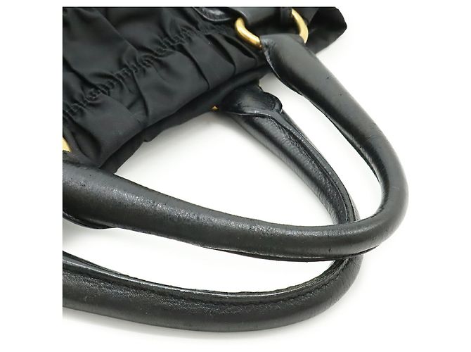 Geraffte Tote-Tasche von Prada Schwarz - Ansicht 5