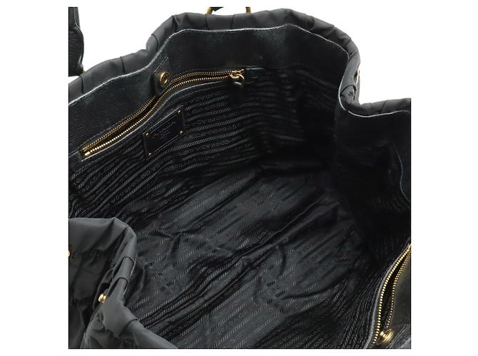 Geraffte Tote-Tasche von Prada Schwarz - Ansicht 7