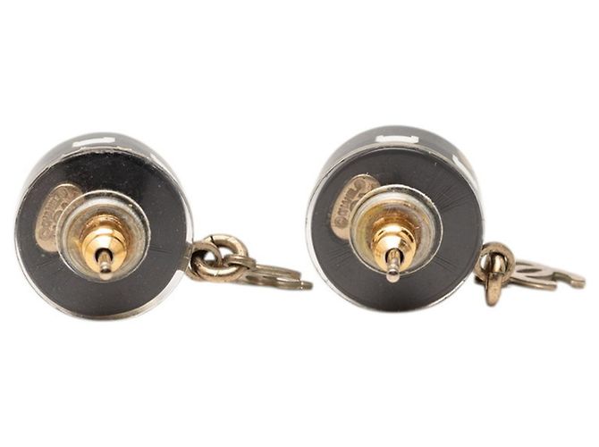 Orecchini Chanel Coco Mark con bordo a catena Nero D'oro - vista 2