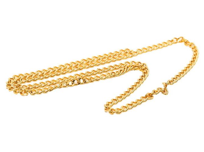 Collana a doppia catena placcata oro Chanel D'oro - vista 2