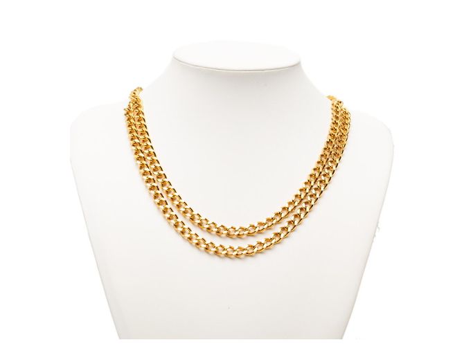 Collana a doppia catena placcata oro Chanel D'oro - vista 5
