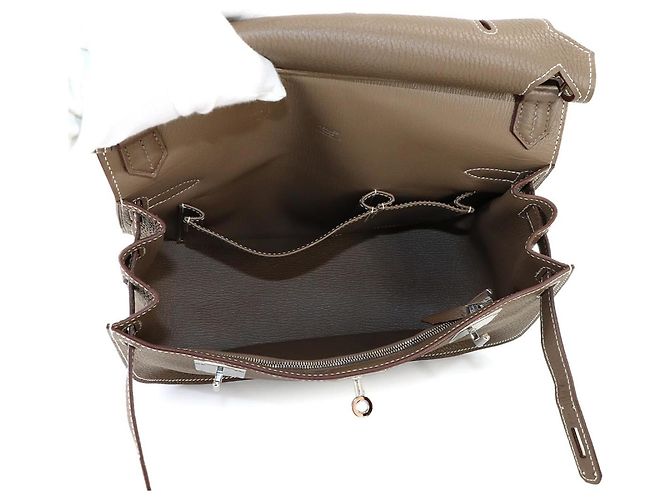 Borsa a Spalla Jypsiere 28 di Hermès Taupe - vista 7