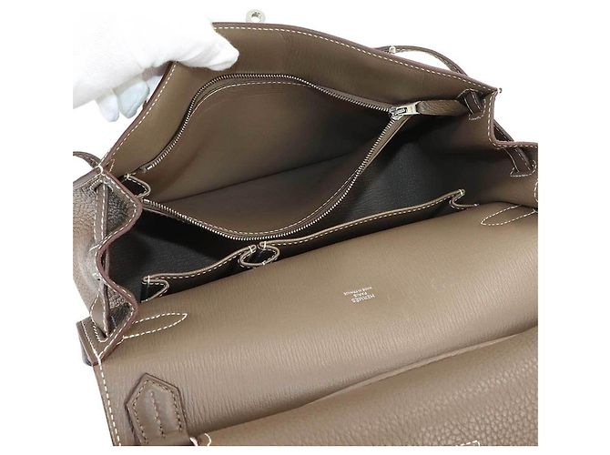Borsa a Spalla Jypsiere 28 di Hermès Taupe - vista 9