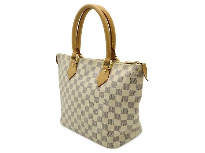 Borsa Tote Louis Vuitton Damier Azur Saleya PM Crudo - vista 3
