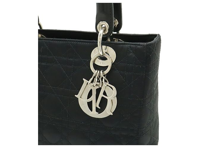 Borsa a Spalla Lady Cannage di Christian Dior Nero - vista 10