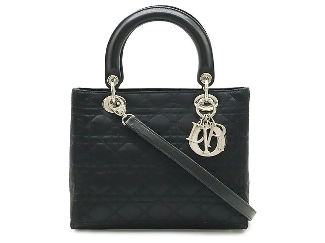Borsa a Spalla Lady Cannage di Christian Dior Nero - vista 2