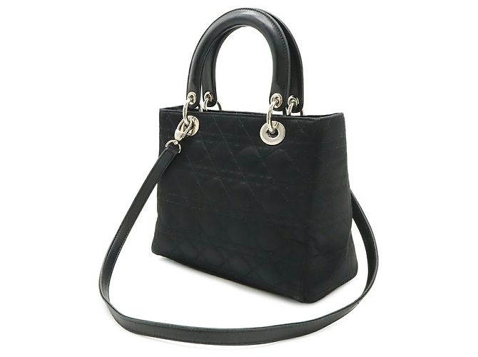 Borsa a Spalla Lady Cannage di Christian Dior Nero - vista 3