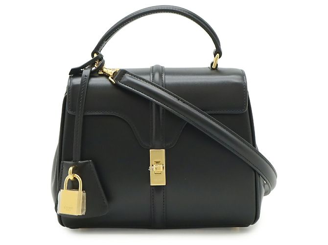 Céline Celine Mini 16 Seize Handtasche mit einem Griff Schwarz - Ansicht 2