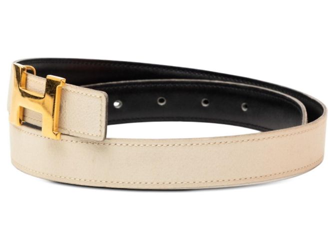 Reversibler H-Buckle Constance Gürtel von Hermès Schwarz Weiß - Ansicht 2