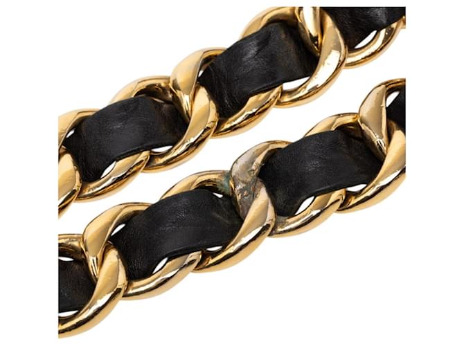 Cambon Cinturón de cadena con moneda Coco Mark de Chanel Negro Dorado - vista 4