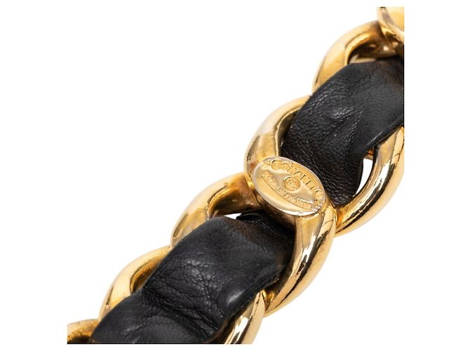 Cambon Cinturón de cadena con moneda Coco Mark de Chanel Negro Dorado - vista 6
