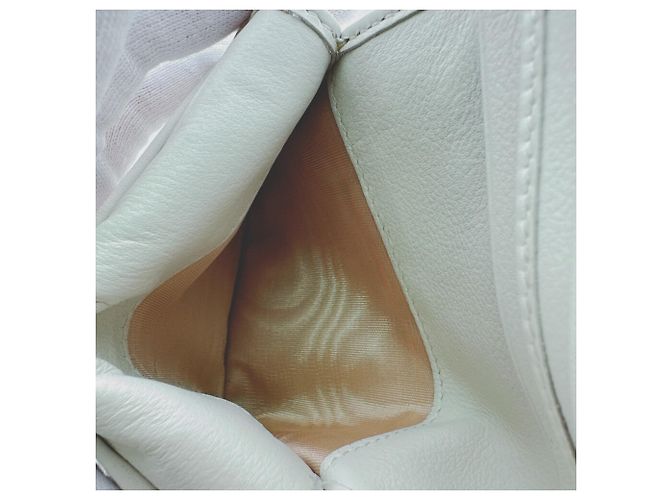 Portafoglio bi-fold Prada 1ML018 in pelle bianco oro D'oro - vista 10