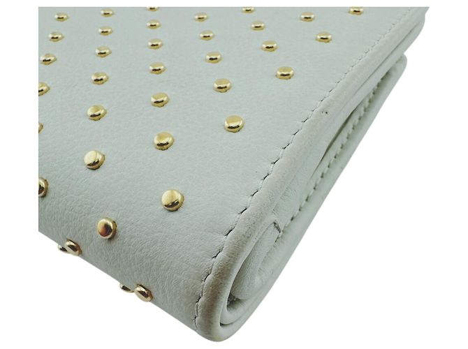 Portafoglio bi-fold Prada 1ML018 in pelle bianco oro D'oro - vista 4