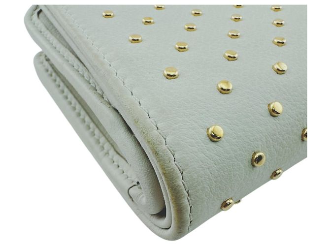 Portafoglio bi-fold Prada 1ML018 in pelle bianco oro D'oro - vista 5